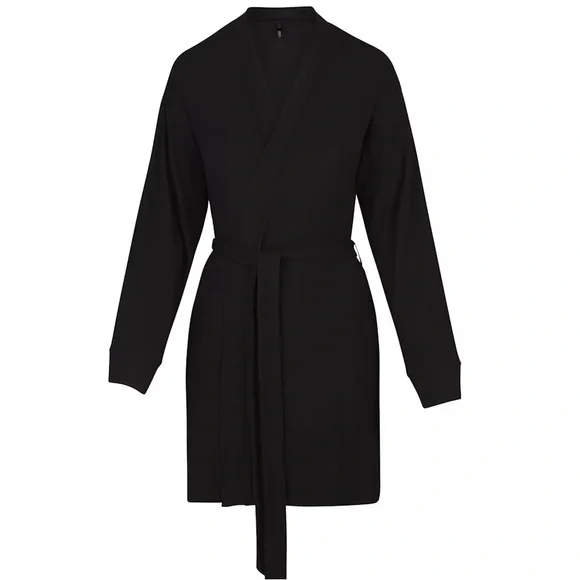 SKIMS Soft Lounge Robe Cardigan Black Onyx Medium - Picture 4 of 5